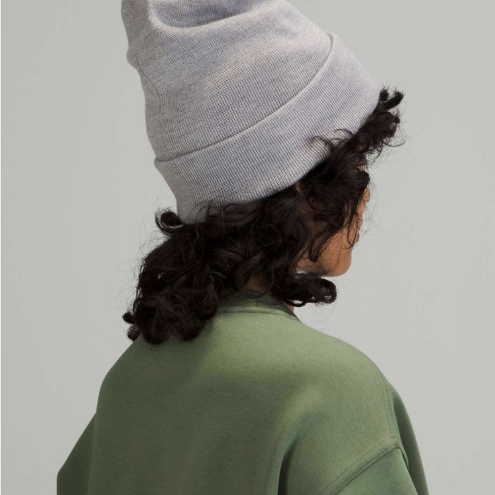 Lululemon Beanie Unisex Warm Revelation Beanie Heathered Rhino Grey - Picture 3 of 4